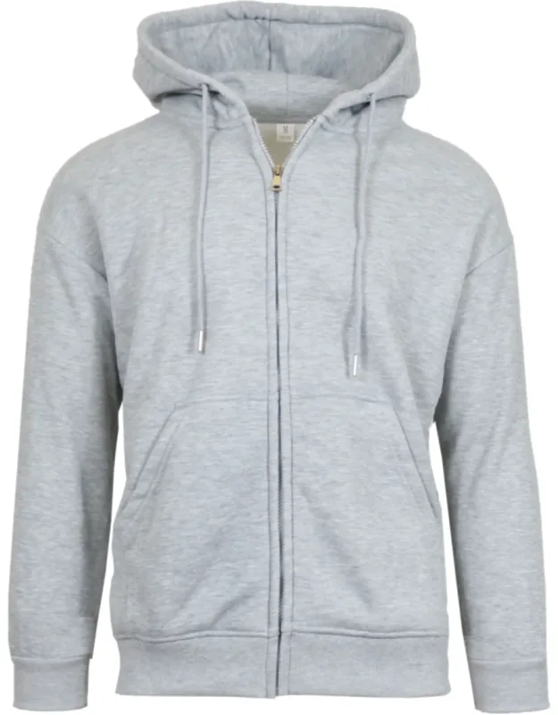Faux Shearling Lined Full Zip-up Hoodie Sweatshirt