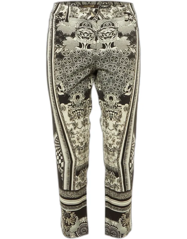 Floral Print Cropped Jeans