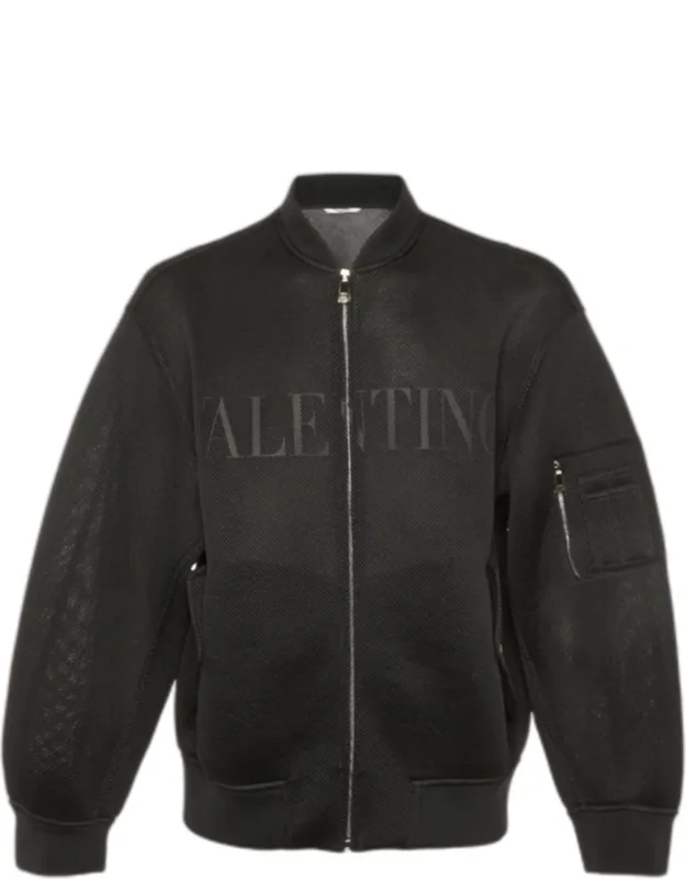 Logo Mesh Zip-up Jacket