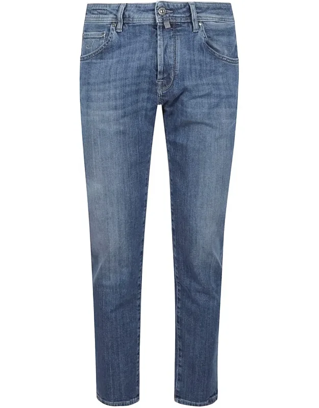 5 Pockets Slim Cropped Jeans