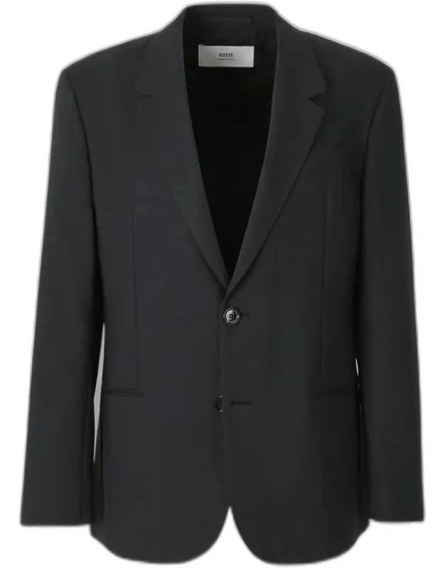 Straight Wool Blazer