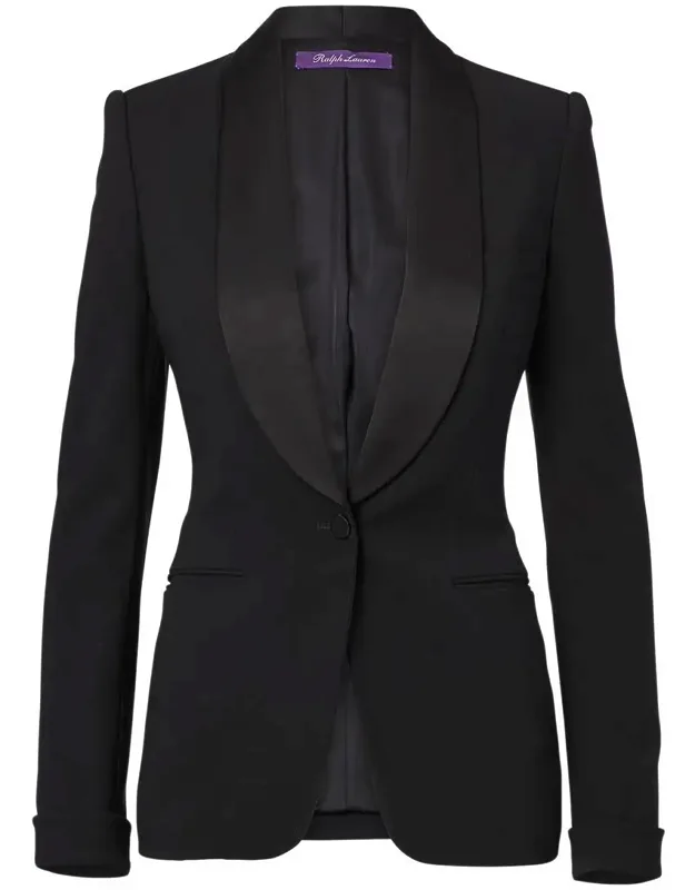 Blazer With Satin Shawl Collar