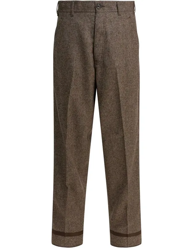 Wool Pants With Wide Leg Construction