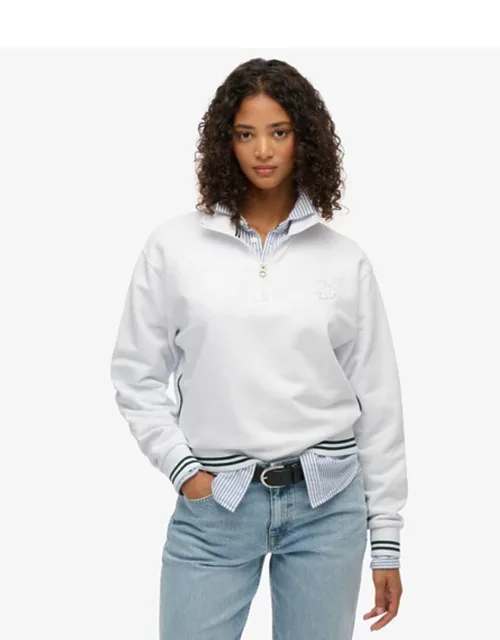 Country Club Embossed Half-zip Jumper