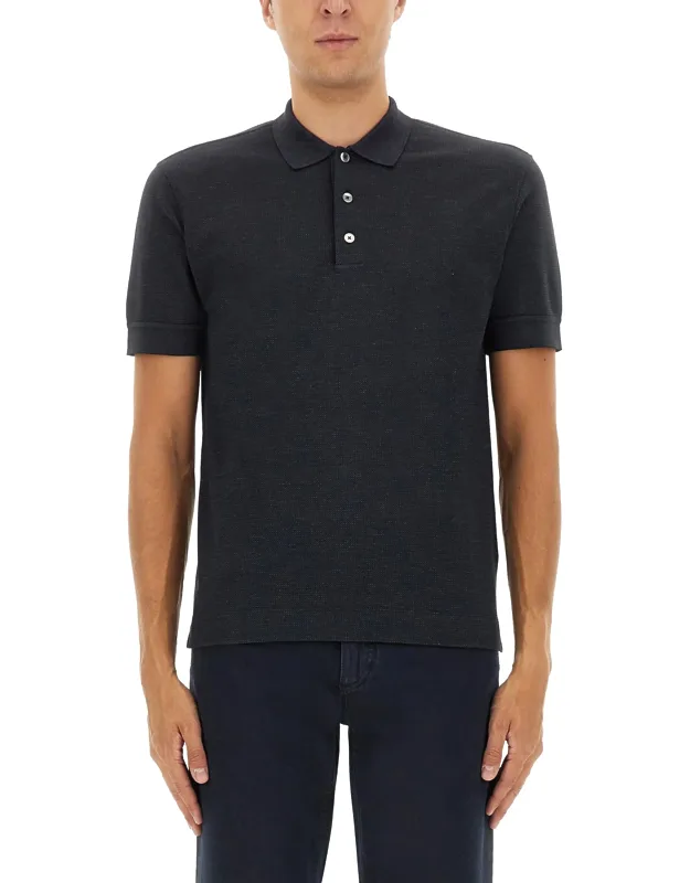 Cotton Blend Polo Shirt