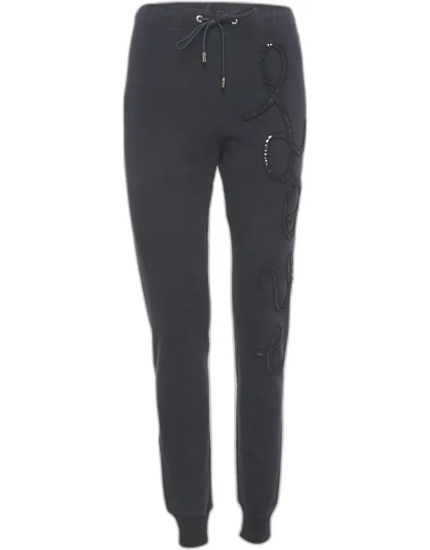 Love Applique Cotton Knit Sweat Pants