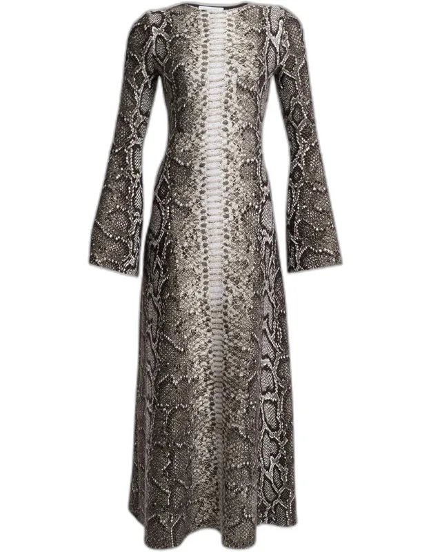 Cashmere-silk Maxi Dress