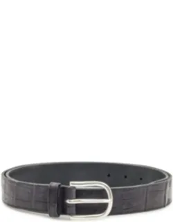 Crocodile Effect Leather Belt