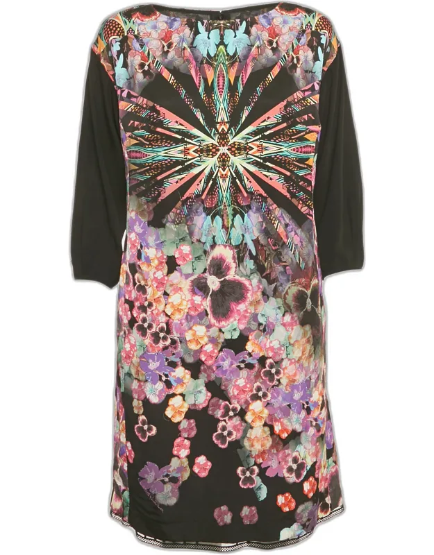 Printed Crepe Short Dress