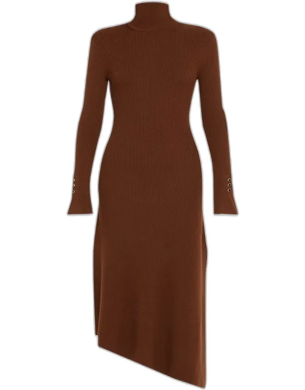 Merino Turtleneck Midi Dress