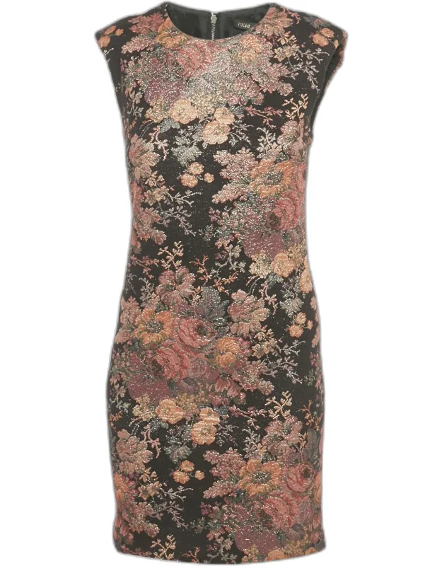 Floral Jacquard Mini Dress