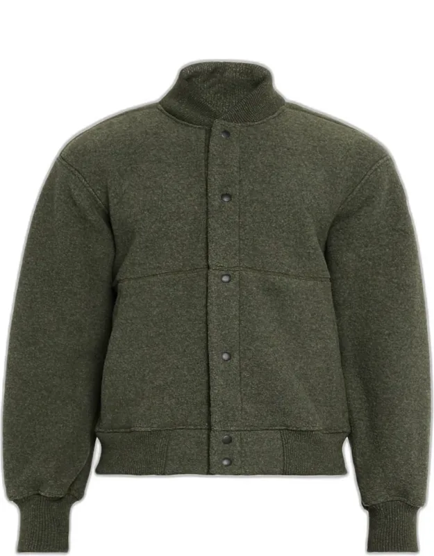 Hudson Fleece Snap-front Bomber Jacket