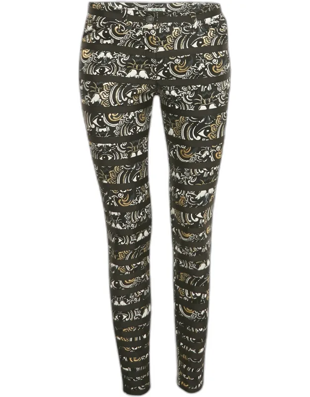 The Eye Print Cotton Striped Jeans