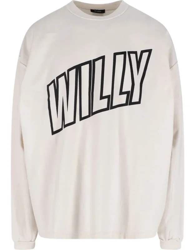 T-shirt With Crew Neck And Dropped Shoulders
