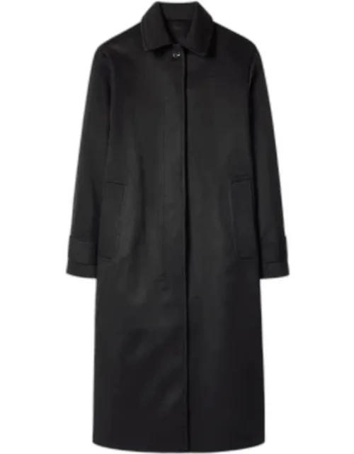 Wool-cashmere Blend Back-button Coat