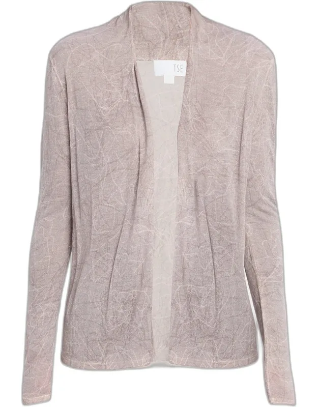 Abstract-print Open Cardigan