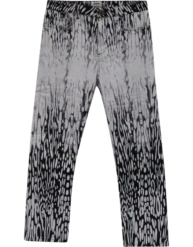 Printed Straight-leg Jeans