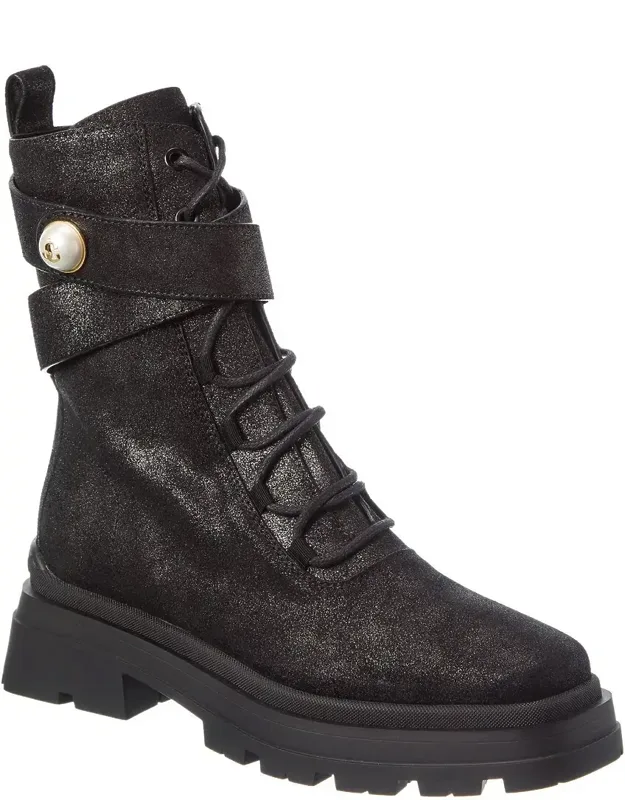 Noemi 45 Shimmer Suede Booties