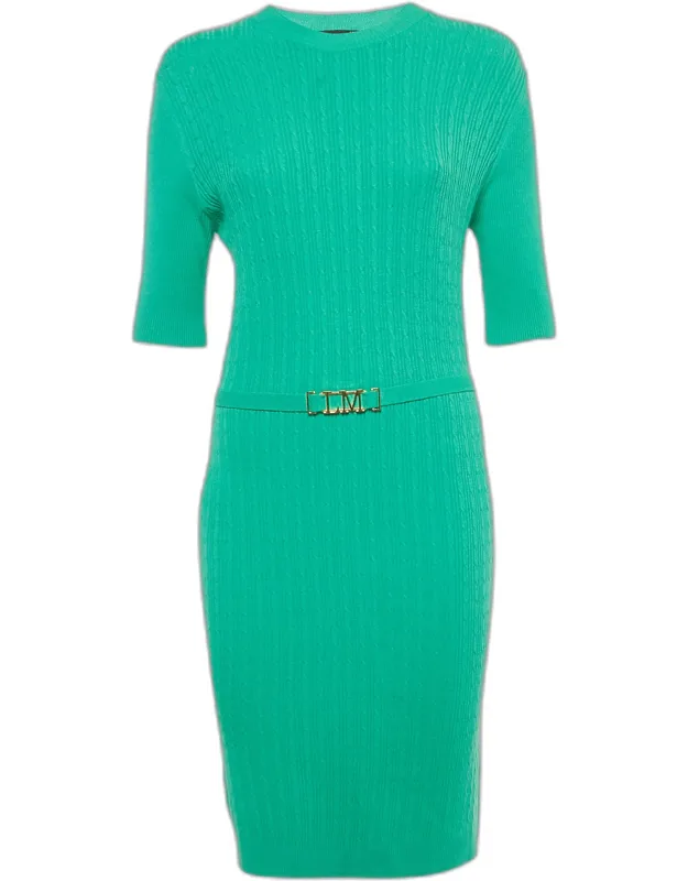 Knit Belted Midi Dress