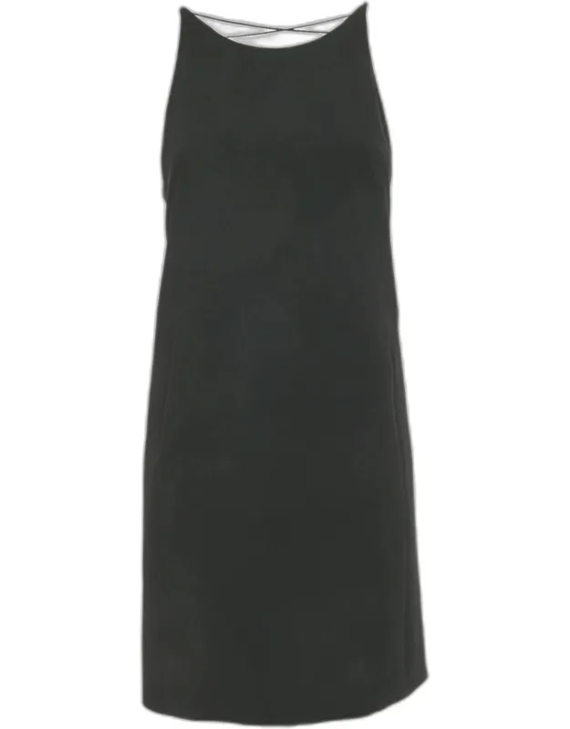 Crepe Crisscross Detail Mini Dress