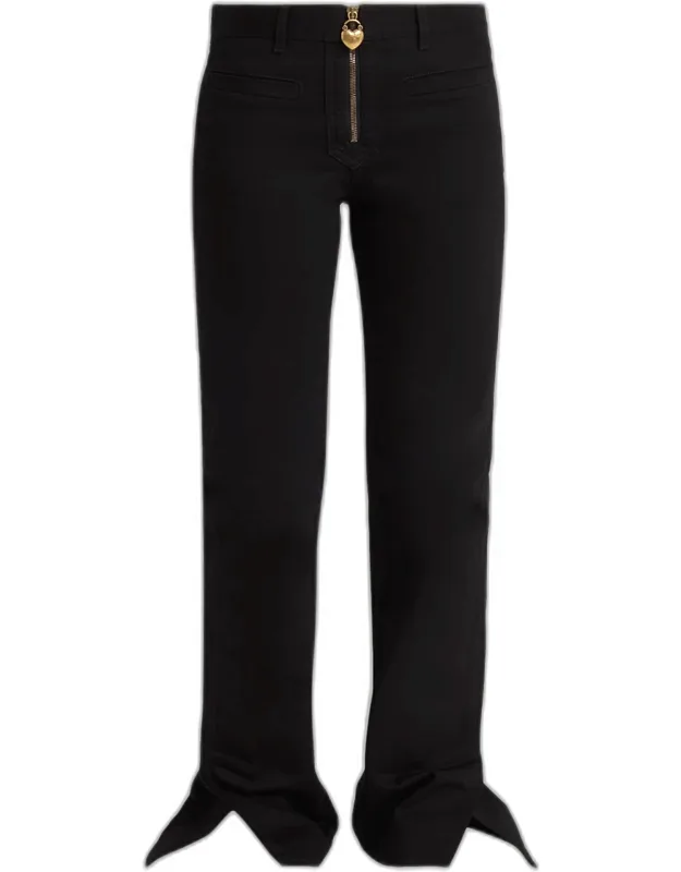 Split-cuff Flare Trousers
