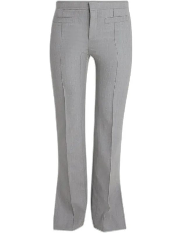 Split-hem Wool Trousers
