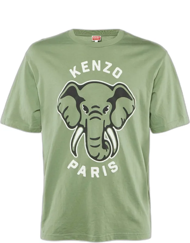 Elephant Printed Cotton Knit T-shirt