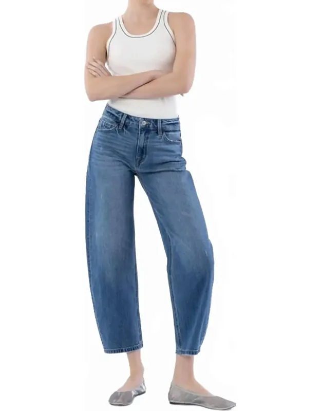 Viola High Rise Barrel Jeans