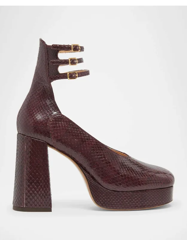 Loti Snake Platform Block-heel Pump
