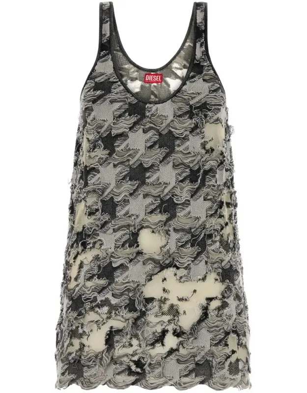 Cotton Blend Mini Dress