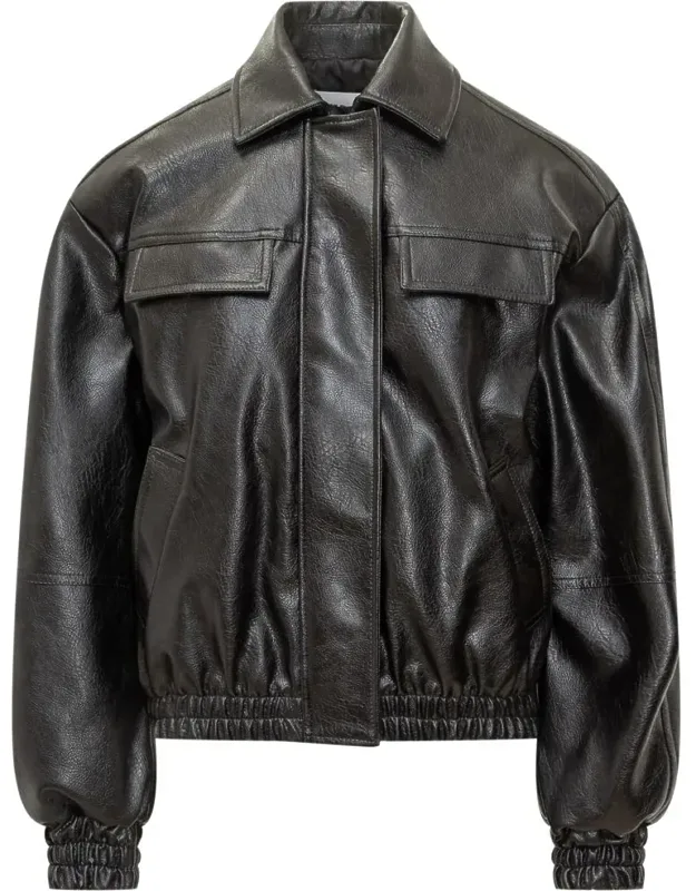 Leather Jacket With Front Pockets