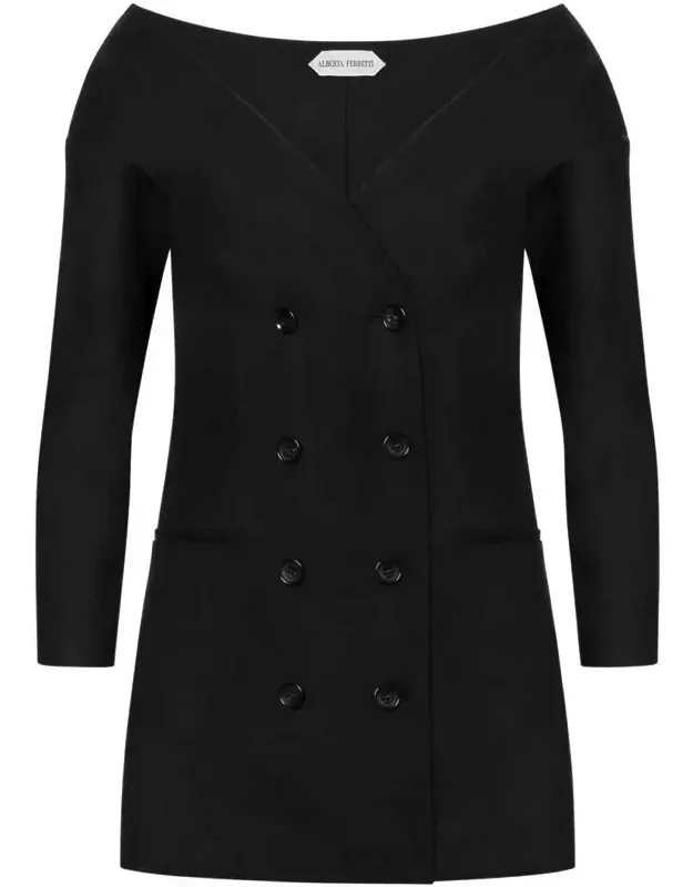 Blazer Off-the-shoulder Long Sleeves Slim Fit