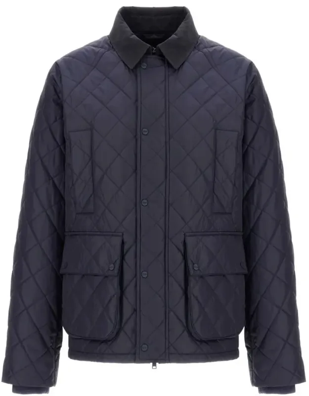 Herno Jacket With Wadding Padding And Diamond Quilting