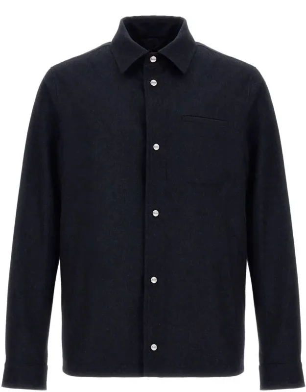 Jacket With Front Snap Button Placket And Shirt Collar