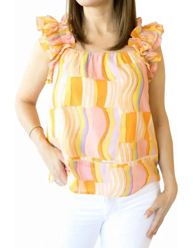 Ruffle Shoulder Top