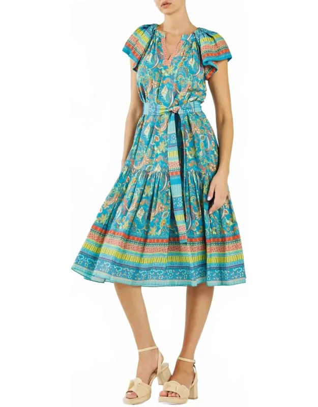 Tiered Midi Boho Dress