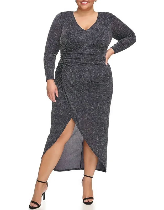 Metallic Long Sleeve Dress