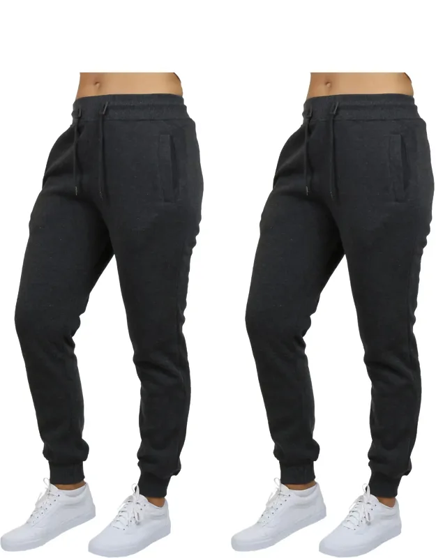 Loose Fit Fleece-lined Jogger Sweatpants-2 Pack