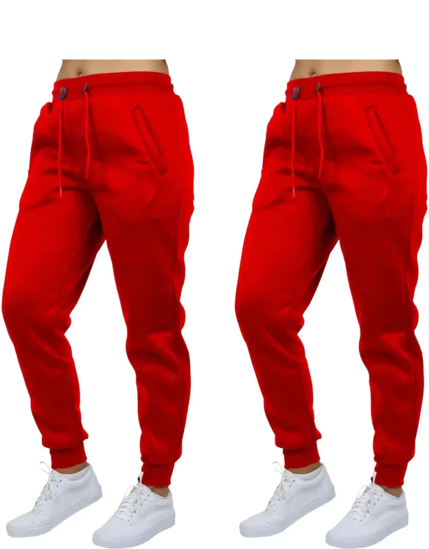 Loose Fit Fleece-lined Jogger Sweatpants - 2 Pack