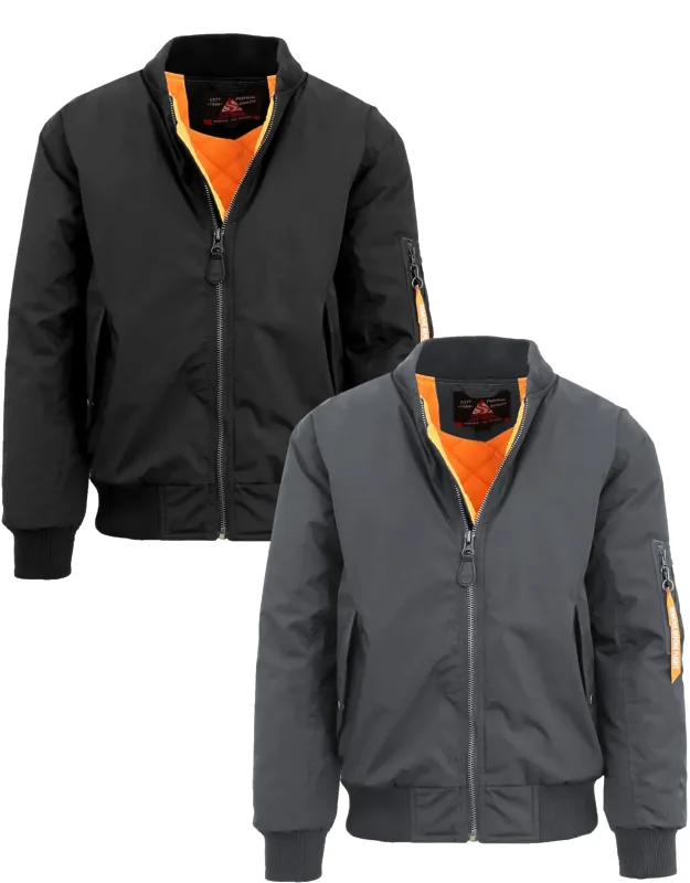 Heavyweight Ma-1 Bomber Flight Jacket - 2 Pack