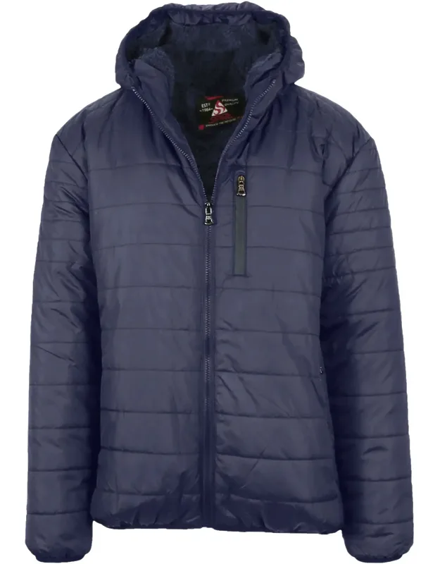 Sherpa Lined Hooded Puffer Jacket