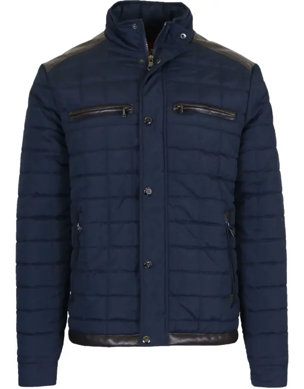 Lightweight Quilted Jacket With Synthetic Trim Design