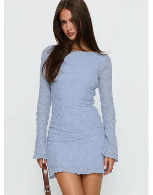 Imagica Long Sleeve Textured Mini Dress