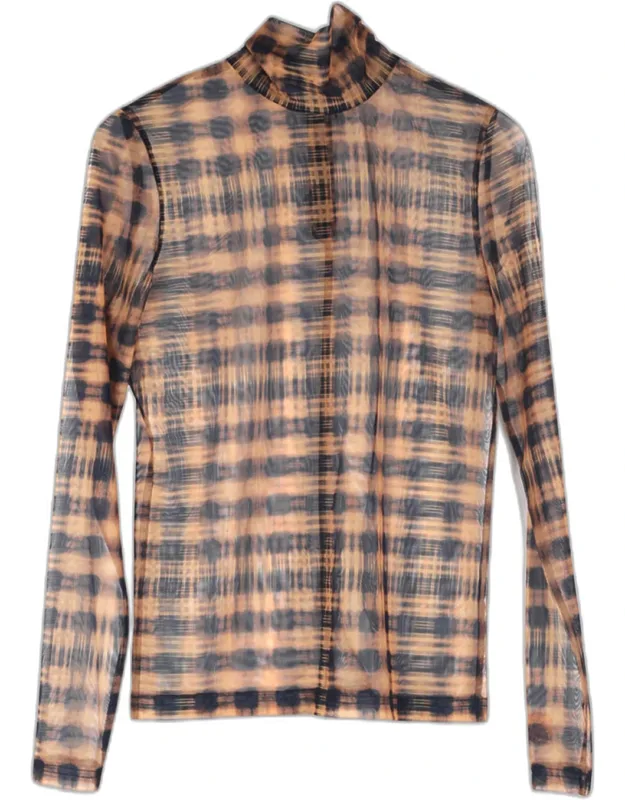 Plaid Turtleneck Top