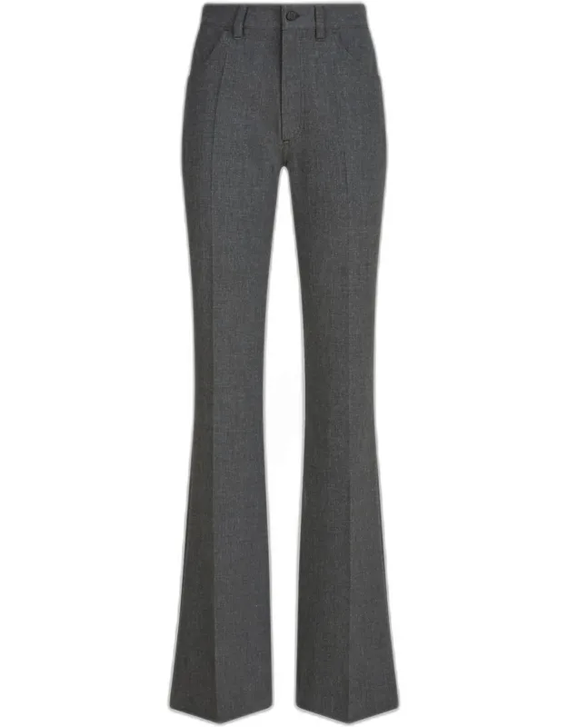 Pants Flared Trousers, Front Darts