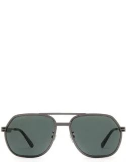 Gucci Eyewear Sunglasses Aviator Grey Silver Metal Italy