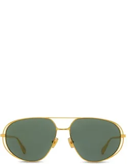 Bottega Veneta Sunglasses Gold Metal