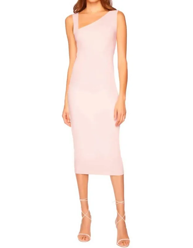 Angled Strap Top Midi Dress