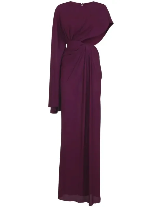 Dress With Round Neck And Crafted In Viscose, Polyamide, And Elastane