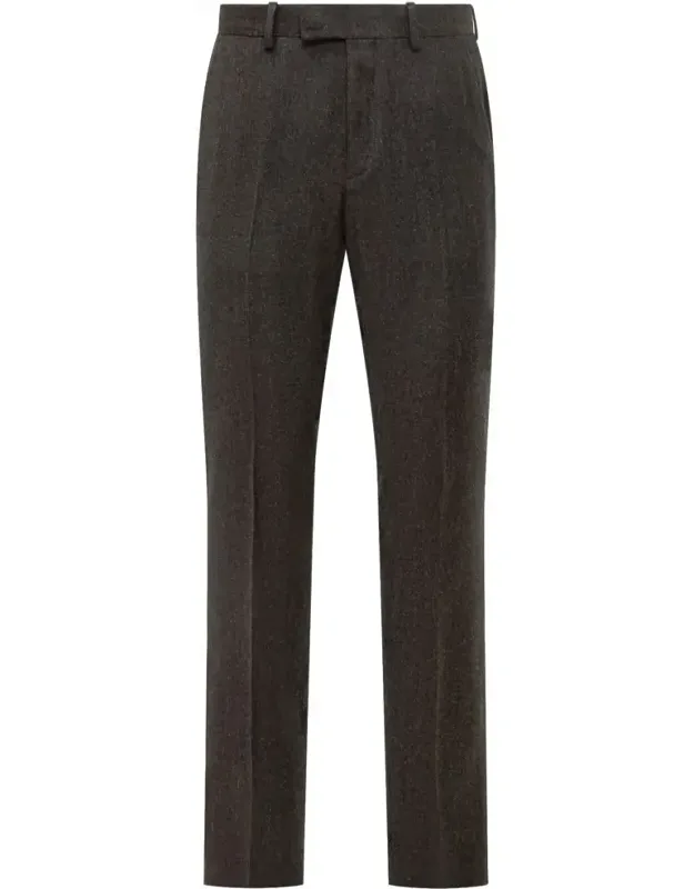 Trousers In Wool With Pleat